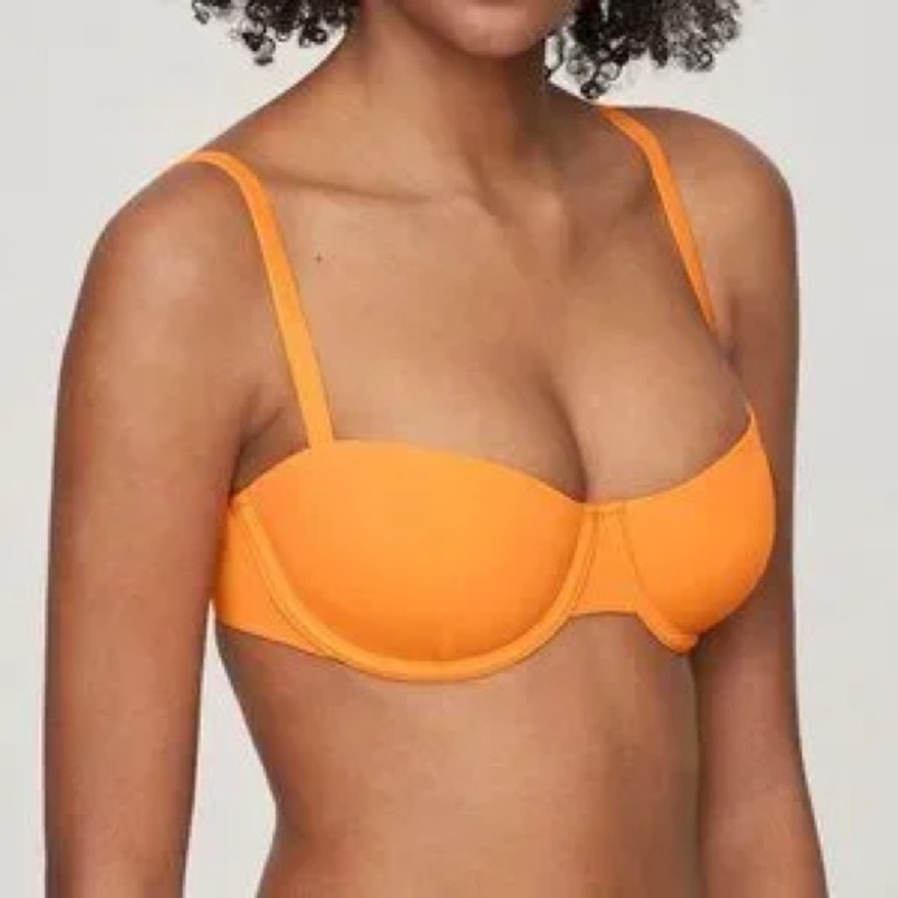 CUUP The Balconette Sz‎ 11 & The Highwaist Sz 2 Bikini Set Nectarine NWOT